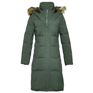 Women's Adomi Down Coat green size XXL Full Zip Fur Trim Hooded Puffer